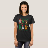 Dabbing Santa Elf Reindeer Dab Xmas PJs Christmas  T-shirt (Voorkant volledig)