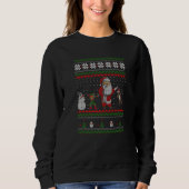Dabbing Santa Elf Reindeer Snowman  Ugly Christmas Trui (Voorkant)