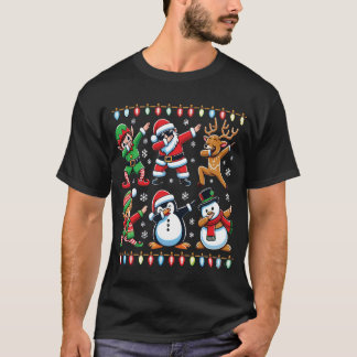 Dabbing Santa & Elf Squad – Leuk kerstcadeau T-shirt
