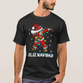 Dabbing Santa Feliz Navidad Mexican Spanish Christ T-shirt (Voorkant)