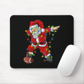 Dabbing Santa Football Christmas Lights Srty Playe Muismat (Met muis)