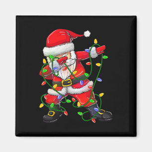 Dabbing Santa for Boys Girls-kerstboomverlichting Magneet