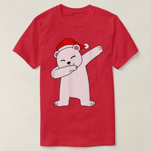 Dabbing Santa Hat Dabbing Icebeer Polarbear Graphi T-shirt (Design voorkant)