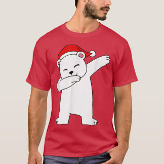 Dabbing Santa Hat Dabbing Icebeer Polarbear Graphi T-shirt