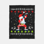 Dabbing Santa Hockey Ugly Christmas Sweater Xmas  Fleece Deken (Voorkant)