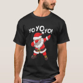 Dabbing Santa in Face Mask Yo Funny Christma T-shirt (Voorkant)
