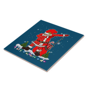 Dabbing Santa kerstboom Lights Xmas Gifts Boy Tegeltje