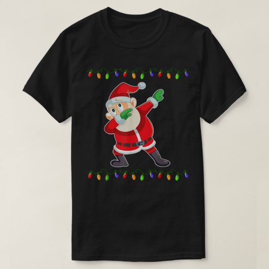 Dabbing Santa Kerstlieren Dab Funny Santa Cos T-shirt (Design voorkant)