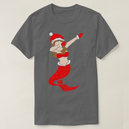 Dabbing Santa Kerstmaid T-shirt (Design voorkant)