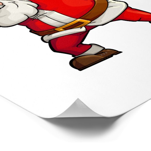 Dabbing santa Kerstmis Poster (Hoek)