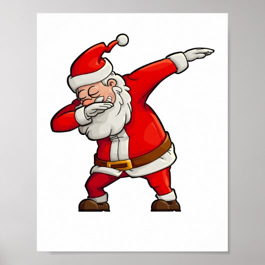 Dabbing santa Kerstmis Poster (Voorkant)