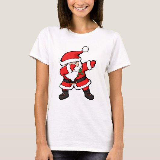 Dabbing Santa kerstT-shirt T-shirt (Voorkant)