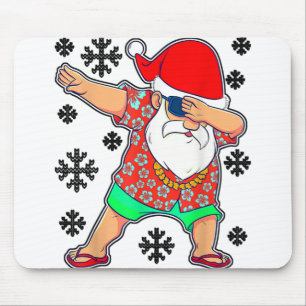Dabbing Santa, kerstzomer tropisch Hawaïaans Muismat