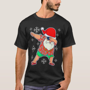 Dabbing Santa Kerstzomer Tropische Hawaiian X T-shirt
