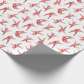 Dabbing Santa Leuk Kerstpatroon Cadeaupapier (Hoek)
