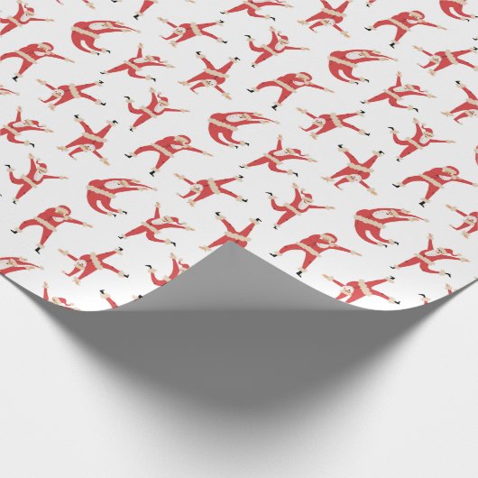 Dabbing Santa Leuk Kerstpatroon Cadeaupapier (Hoek)