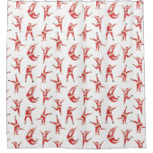 Dabbing Santa Leuk Kerstpatroon Douchegordijn (Voorkant)