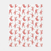 Dabbing Santa Leuk Kerstpatroon Fleece Deken (Voorkant)