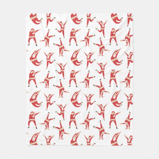 Dabbing Santa Leuk Kerstpatroon Fleece Deken (Voorkant)