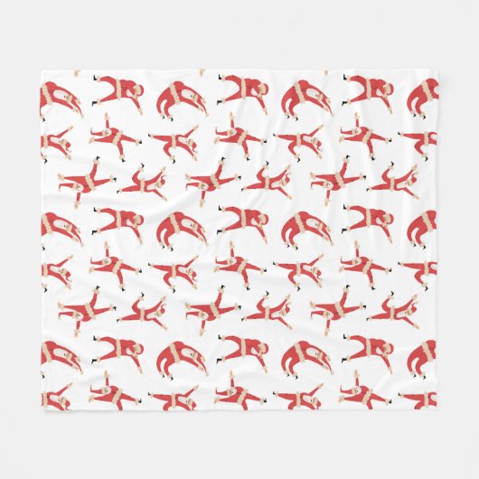 Dabbing Santa Leuk Kerstpatroon Fleece Deken (Voorkant (Horizontaal))