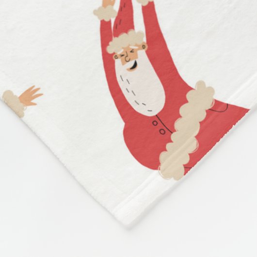Dabbing Santa Leuk Kerstpatroon Fleece Deken (Hoek)