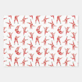 Dabbing Santa Leuk Kerstpatroon Inpakpapier Vel (Voorkant)