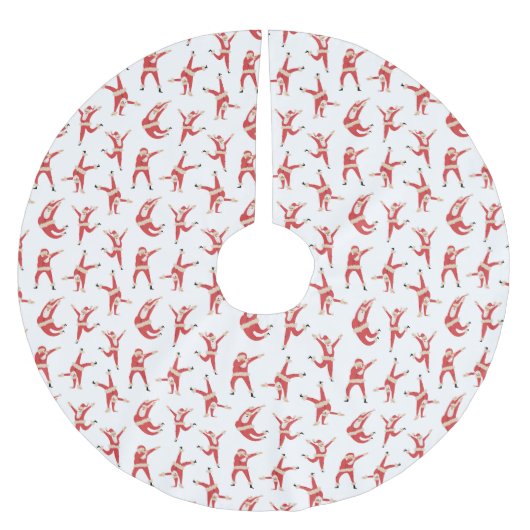 Dabbing Santa Leuk Kerstpatroon Kerstboom Rok (Voorkant)