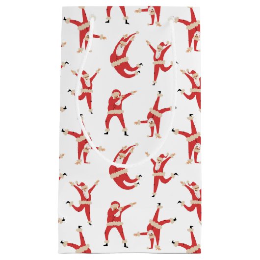 Dabbing Santa Leuk Kerstpatroon Klein Cadeauzakje (Voorkant)