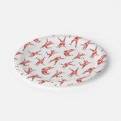 Dabbing Santa Leuk Kerstpatroon Papieren Bordje (Gekanteld)