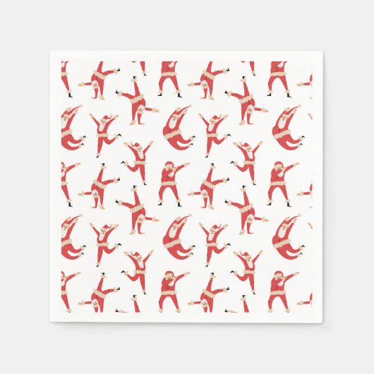 Dabbing Santa Leuk Kerstpatroon Servet (Voorkant)