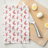 Dabbing Santa Leuk Kerstpatroon Theedoek (Quarter Fold)