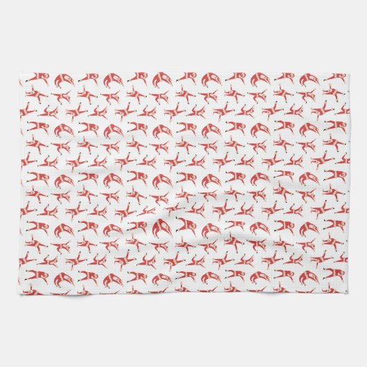 Dabbing Santa Leuk Kerstpatroon Theedoek (Horizontaal)
