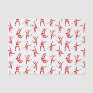 Dabbing Santa Leuk Kerstpatroon Tissuepapier