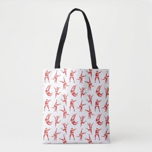 Dabbing Santa Leuk Kerstpatroon Tote Bag (Voorkant)