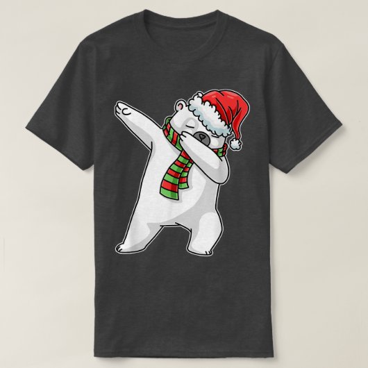 Dabbing Santa Polar Beer Kerstmis T-shirt (Design voorkant)