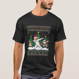 Dabbing Santa Reindeer Bretagne Spaniel Hondenboom T-shirt