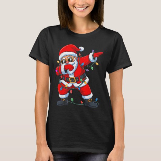 Dabbing Santa Shirt For Boys Men Kids Funny Christ (Voorkant)