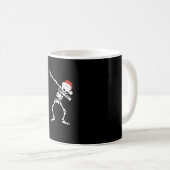 Dabbing Santa Skelet Koffiemok (Voorkant rechts)