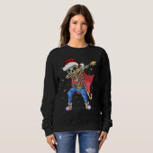 Dabbing Santa Skeleton christmas  for men boy Chri Trui (Voorkant volledig)