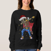 Dabbing Santa Skeleton christmas  for men boy Chri Trui (Voorkant)