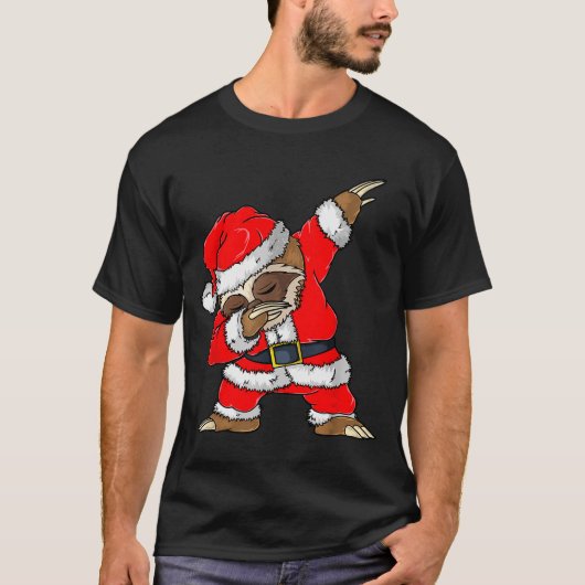 Dabbing Santa Sloth Merry Slothmas Christmas Kids  T-shirt (Voorkant)