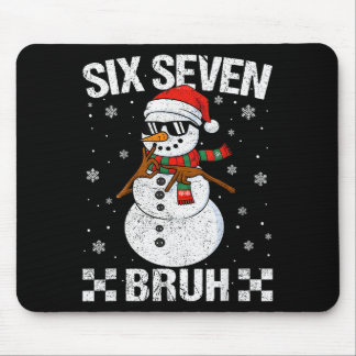 Dabbing Santa Snowman 6 7 Meme Christmas Six Seven Muismat