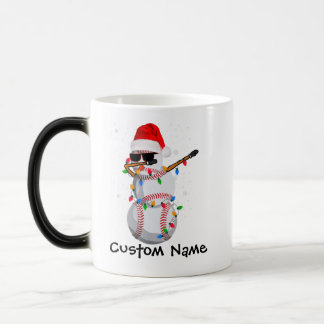 Dabbing Santa Snowman Baseball Mok kerstmis