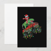 Dabbing Santa T Rex Monster Truck Kaart (Voorkant / Achterkant)