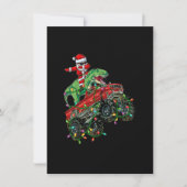 Dabbing Santa T Rex Monster Truck Kaart (Voorkant)