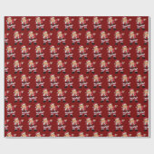 Dabbing Santa Trump | Trump Christmas Cadeaupapier (Vlak)