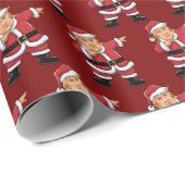 Dabbing Santa Trump | Trump Christmas Cadeaupapier (Rol Hoek)