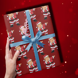 Dabbing Santa Trump | Trump Christmas Cadeaupapier