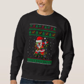 Dabbing Santa Ugly Christmas Sweater Tree Lights (Voorkant)
