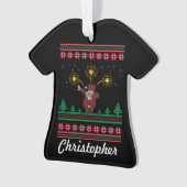 Dabbing Santa Ugly met kerstkeuken Ornament (voorkant)